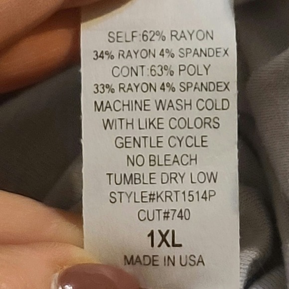 Jade by Jane Plus Size Vintage Print Long Sleeve Blouse - Picture 4 of 4